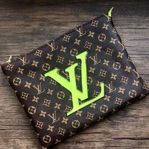 Custom LV print zip pouch (9”x12”)